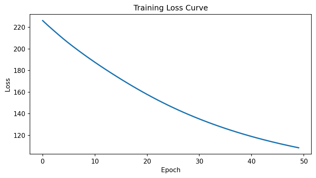 Training loss curve