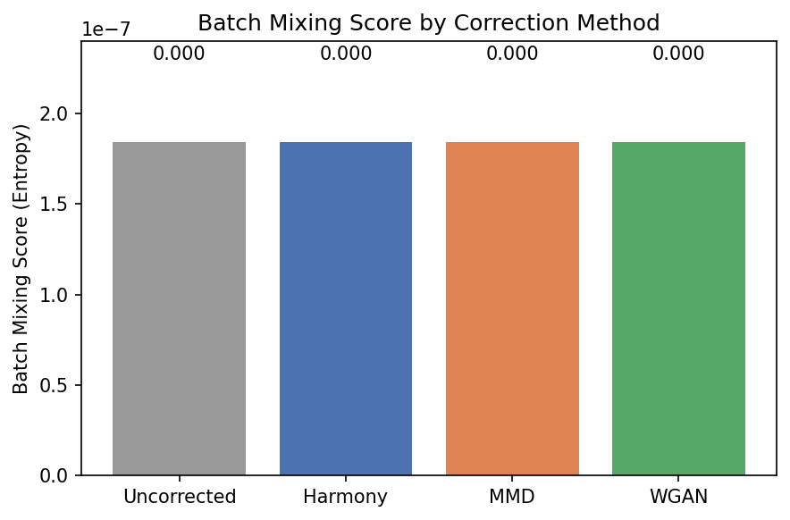 Batch mixing scores comparison